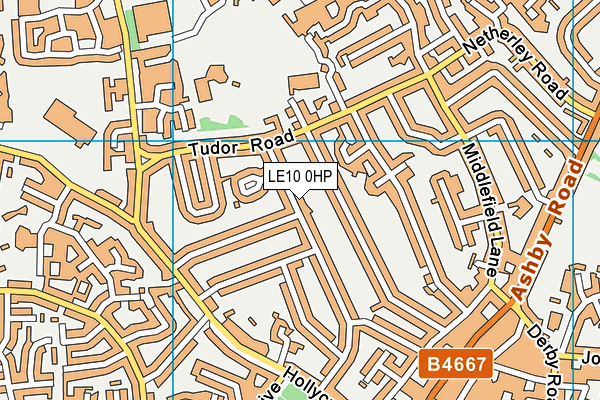 LE10 0HP map - OS VectorMap District (Ordnance Survey)