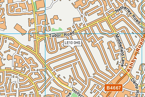 LE10 0HS map - OS VectorMap District (Ordnance Survey)