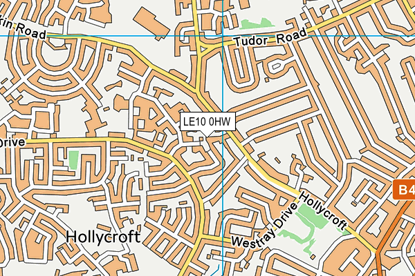 LE10 0HW map - OS VectorMap District (Ordnance Survey)