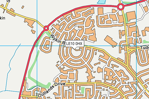 LE10 0HX map - OS VectorMap District (Ordnance Survey)