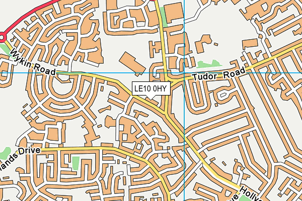 LE10 0HY map - OS VectorMap District (Ordnance Survey)