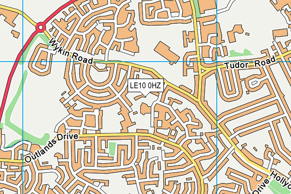 LE10 0HZ map - OS VectorMap District (Ordnance Survey)