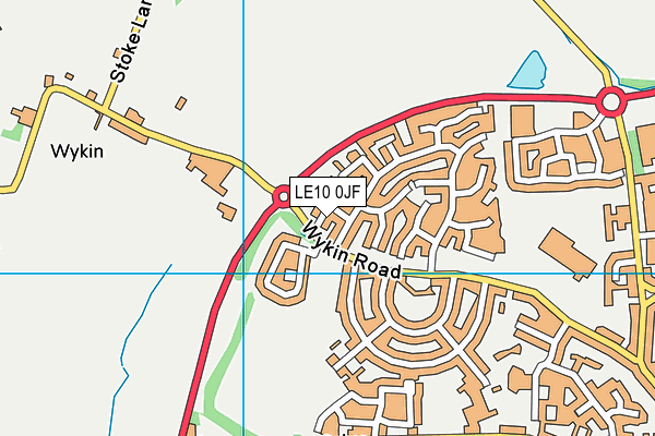 LE10 0JF map - OS VectorMap District (Ordnance Survey)