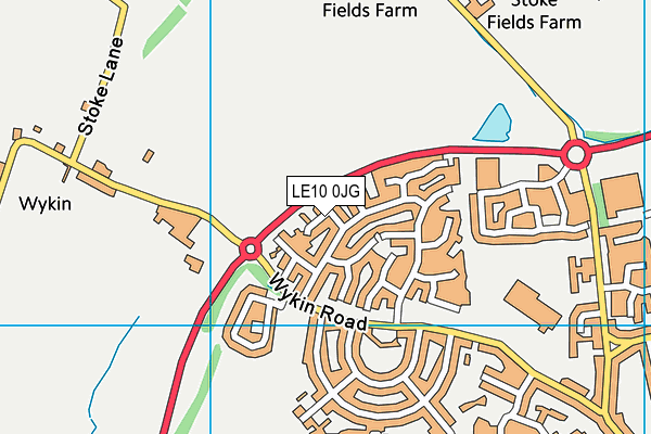 LE10 0JG map - OS VectorMap District (Ordnance Survey)