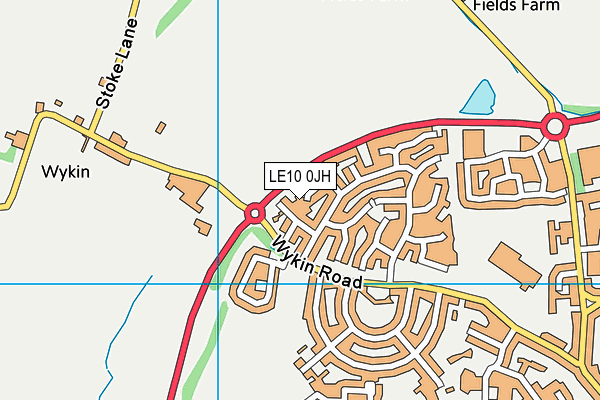 LE10 0JH map - OS VectorMap District (Ordnance Survey)