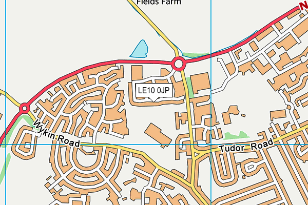LE10 0JP map - OS VectorMap District (Ordnance Survey)