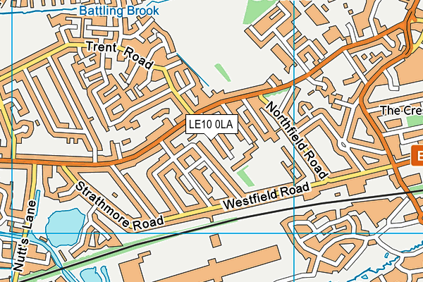 LE10 0LA map - OS VectorMap District (Ordnance Survey)