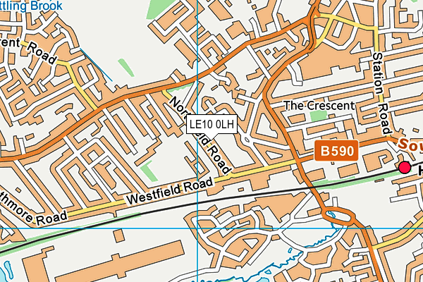 LE10 0LH map - OS VectorMap District (Ordnance Survey)