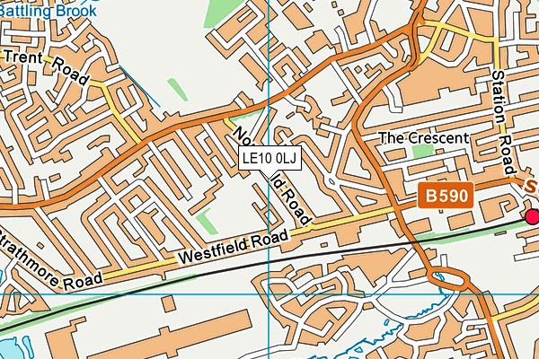 LE10 0LJ map - OS VectorMap District (Ordnance Survey)