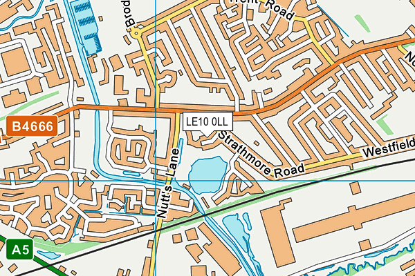 LE10 0LL map - OS VectorMap District (Ordnance Survey)