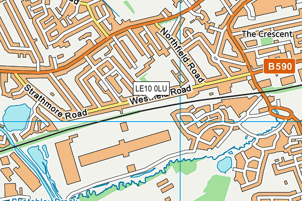LE10 0LU map - OS VectorMap District (Ordnance Survey)