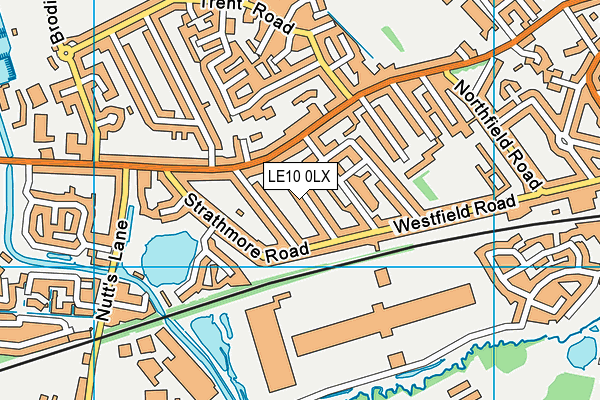LE10 0LX map - OS VectorMap District (Ordnance Survey)