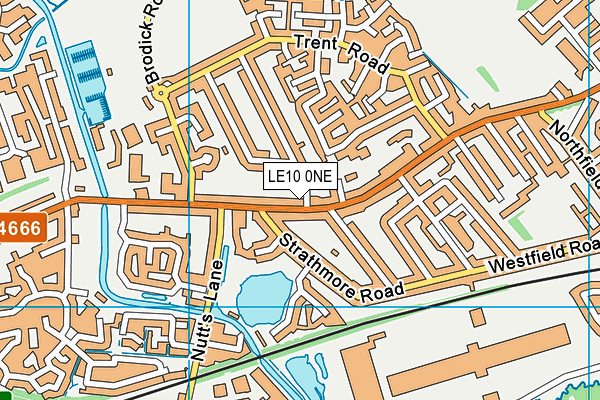 LE10 0NE map - OS VectorMap District (Ordnance Survey)