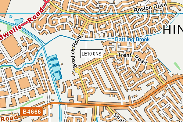 LE10 0NS map - OS VectorMap District (Ordnance Survey)