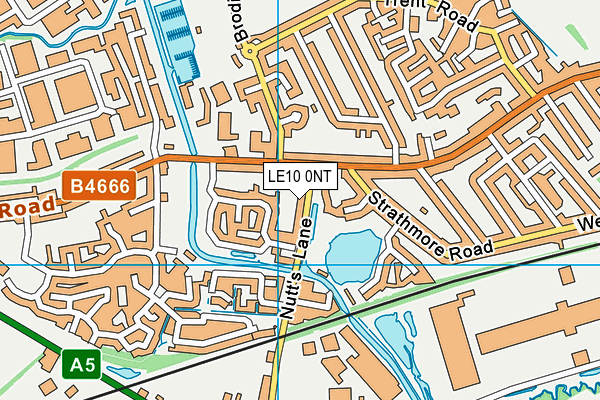 LE10 0NT map - OS VectorMap District (Ordnance Survey)