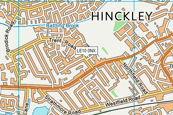 LE10 0NX map - OS VectorMap District (Ordnance Survey)