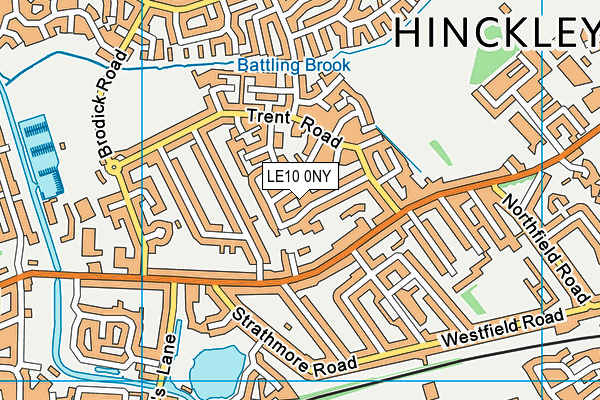 LE10 0NY map - OS VectorMap District (Ordnance Survey)