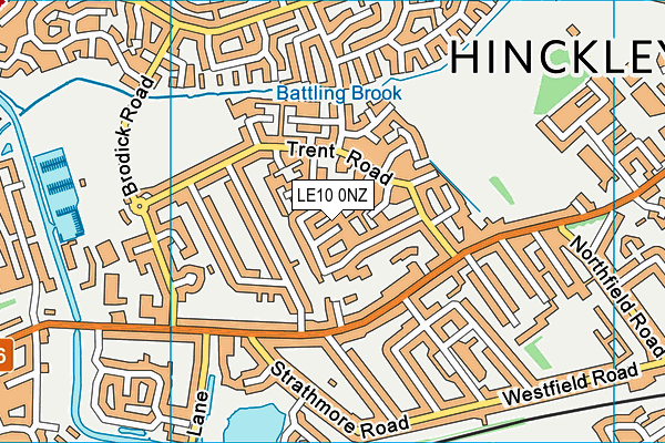 LE10 0NZ map - OS VectorMap District (Ordnance Survey)