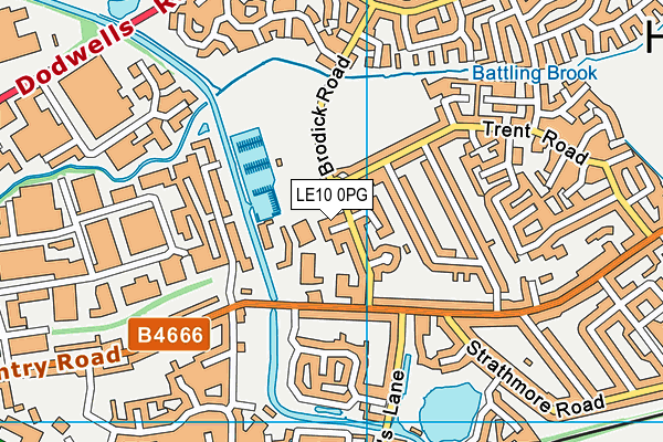 LE10 0PG map - OS VectorMap District (Ordnance Survey)