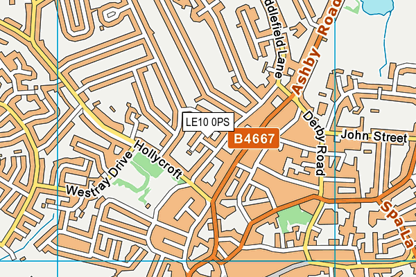 LE10 0PS map - OS VectorMap District (Ordnance Survey)