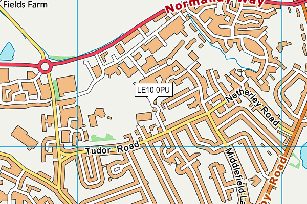 LE10 0PU map - OS VectorMap District (Ordnance Survey)