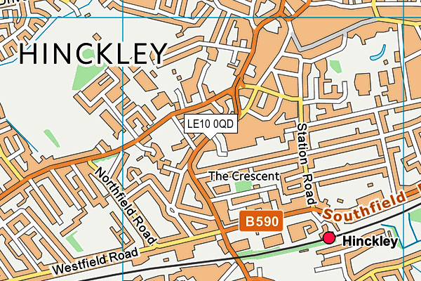Snap Fitness (Hinckley) map (LE10 0QD) - OS VectorMap District (Ordnance Survey)