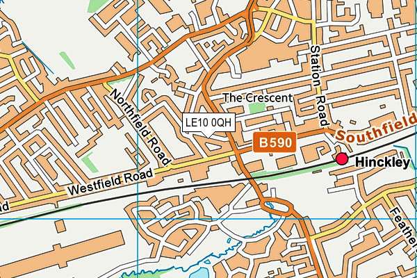 LE10 0QH map - OS VectorMap District (Ordnance Survey)