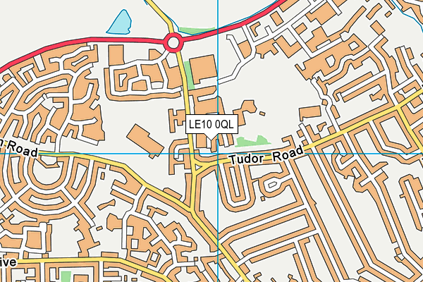 LE10 0QL map - OS VectorMap District (Ordnance Survey)