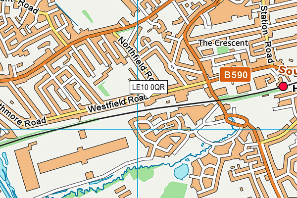 LE10 0QR map - OS VectorMap District (Ordnance Survey)