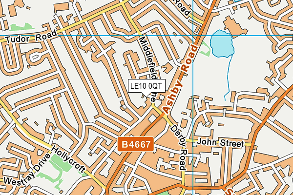 LE10 0QT map - OS VectorMap District (Ordnance Survey)