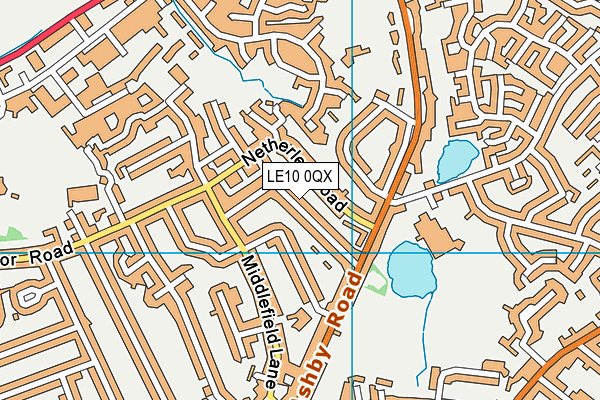 LE10 0QX map - OS VectorMap District (Ordnance Survey)