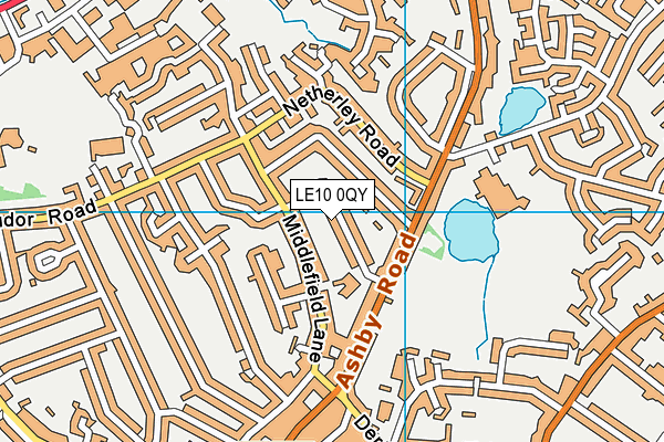 LE10 0QY map - OS VectorMap District (Ordnance Survey)