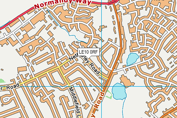 LE10 0RF map - OS VectorMap District (Ordnance Survey)