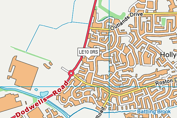 LE10 0RS map - OS VectorMap District (Ordnance Survey)