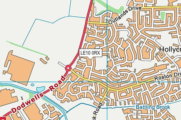 LE10 0RX map - OS VectorMap District (Ordnance Survey)