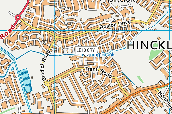 LE10 0RY map - OS VectorMap District (Ordnance Survey)