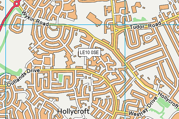 LE10 0SE map - OS VectorMap District (Ordnance Survey)