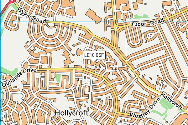 LE10 0SF map - OS VectorMap District (Ordnance Survey)
