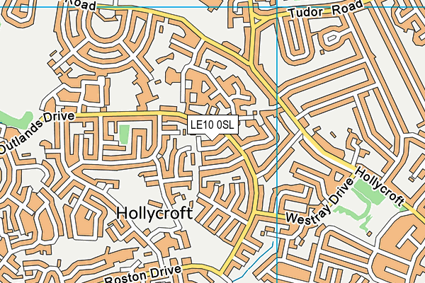LE10 0SL map - OS VectorMap District (Ordnance Survey)