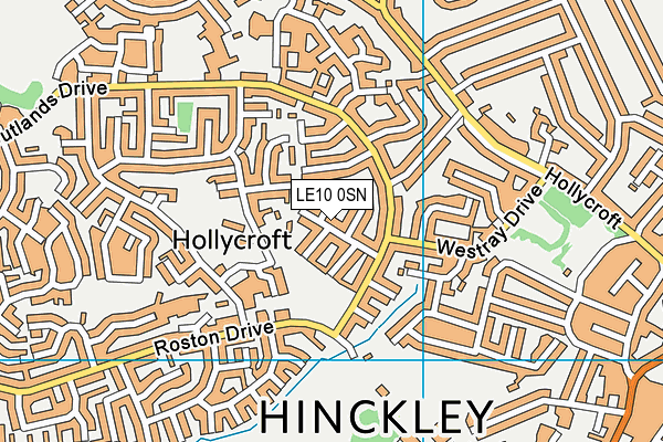 LE10 0SN map - OS VectorMap District (Ordnance Survey)