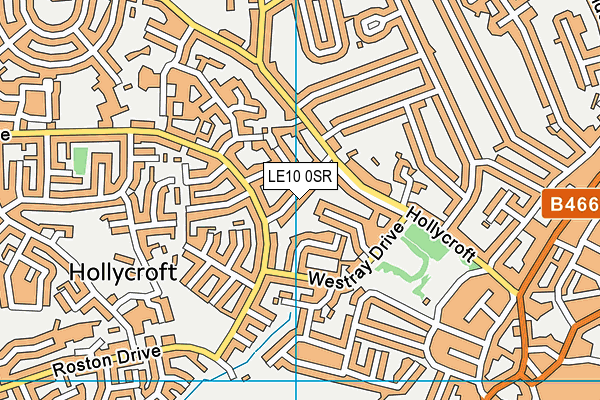 LE10 0SR map - OS VectorMap District (Ordnance Survey)