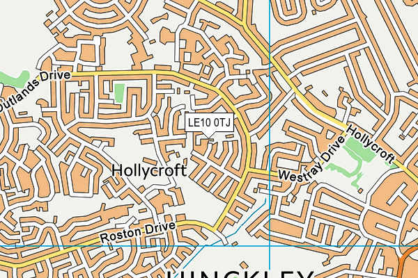 LE10 0TJ map - OS VectorMap District (Ordnance Survey)