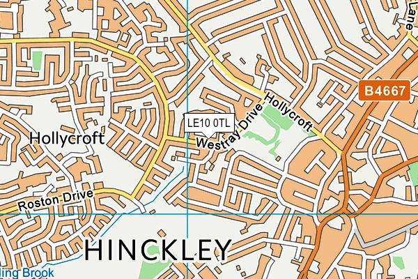 LE10 0TL map - OS VectorMap District (Ordnance Survey)