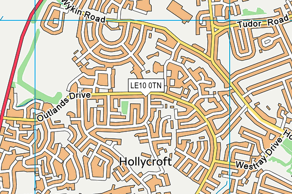 LE10 0TN map - OS VectorMap District (Ordnance Survey)