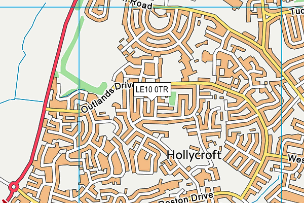 LE10 0TR map - OS VectorMap District (Ordnance Survey)