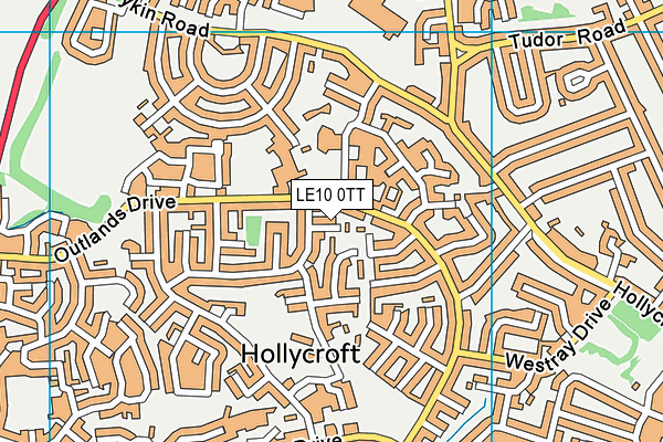 LE10 0TT map - OS VectorMap District (Ordnance Survey)