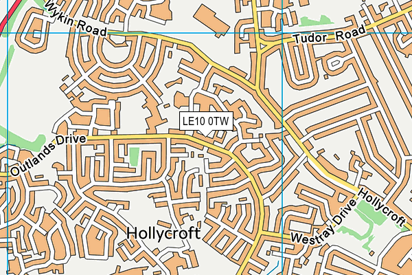 LE10 0TW map - OS VectorMap District (Ordnance Survey)