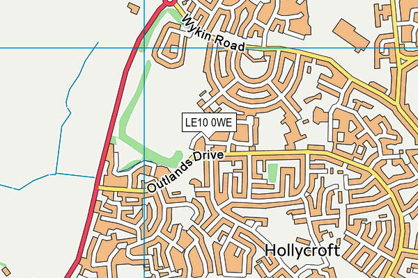 LE10 0WE map - OS VectorMap District (Ordnance Survey)