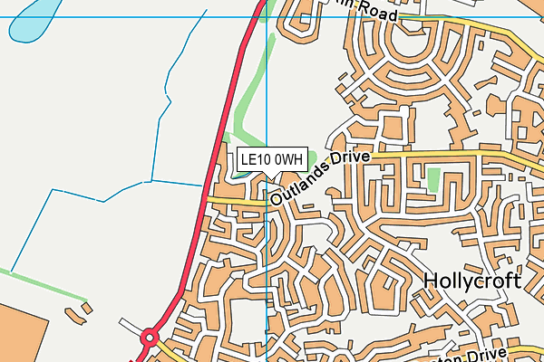 LE10 0WH map - OS VectorMap District (Ordnance Survey)