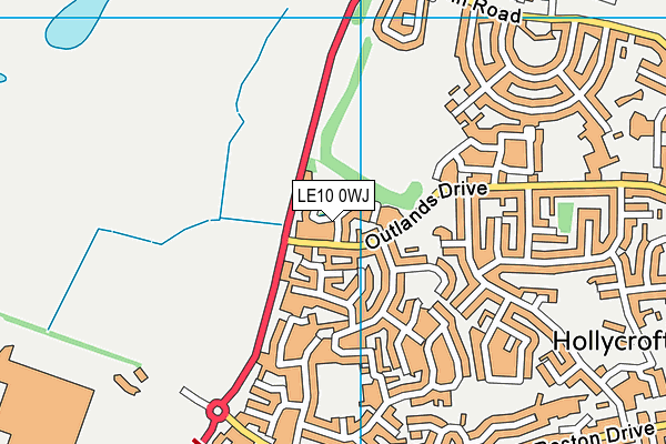 LE10 0WJ map - OS VectorMap District (Ordnance Survey)